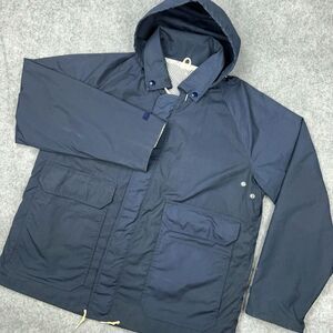 VTG Brooks Brothers Jacket Mens 44 Large Blue Sailing Hooded Full Zip Chore Coat